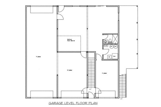 Floor Plan - Lower Floor for Traditional House Plan #117-538 - 3 bed, 2 bath