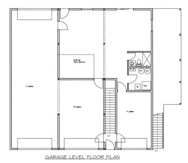 Architectural House Design - Traditional Floor Plan - Lower Floor Plan #117-538
