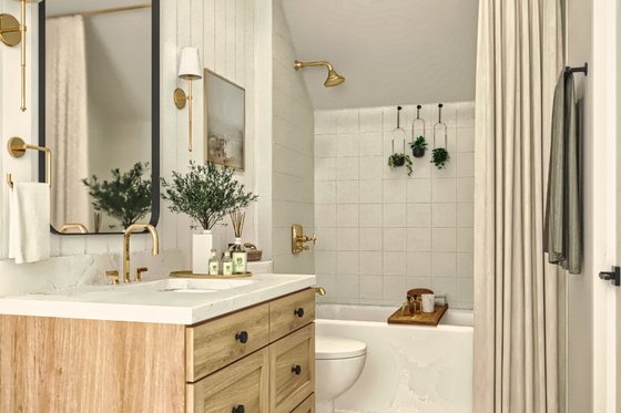 Interior - Bathroom for Farmhouse House Plan #54-670 - 2 bed, 2 bath