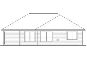 Exterior - Rear Elevation for Craftsman House Plan #124-1030 - 3 bed, 2 bath