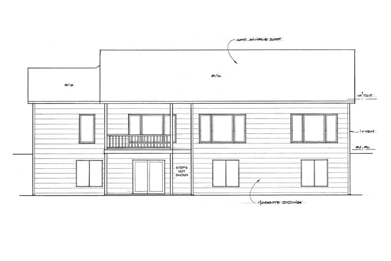 House Design - Exterior - Rear Elevation for Traditional House Plan #58-237 - 3 bed, 2.5 bath