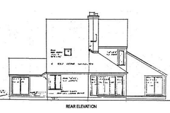 Exterior - Rear Elevation for Contemporary House Plan #312-842 - 4 bed, 2 bath