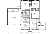Southern Style House Plan - 3 Beds 2 Baths 1288 Sq/Ft Plan #36-402 