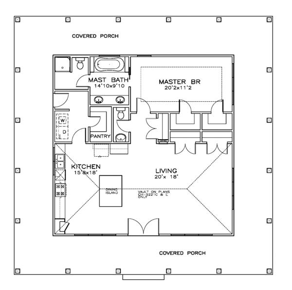 Southern Floor Plan - Main Floor Plan #8-266