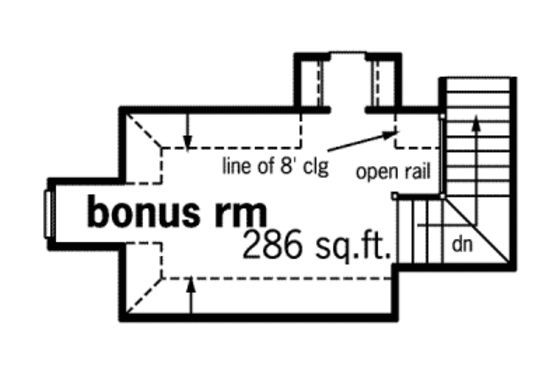 Floor Plan - Other Floor for European House Plan #16-268 - 3 bed, 2 bath