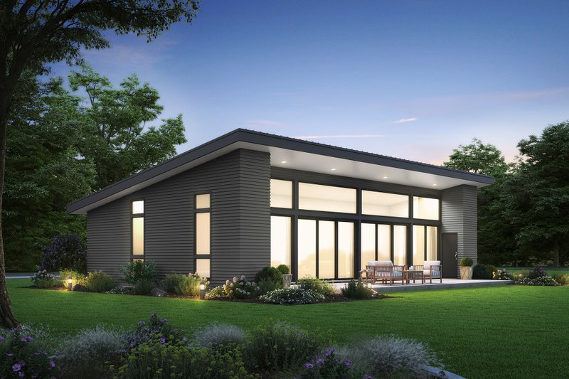 House Plan Design - Exterior - Front Elevation 3 for Contemporary House Plan #48-1156 - 2 bed, 2 bath