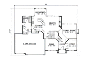 European Style House Plan - 4 Beds 3.5 Baths 3290 Sq/Ft Plan #67-584 
