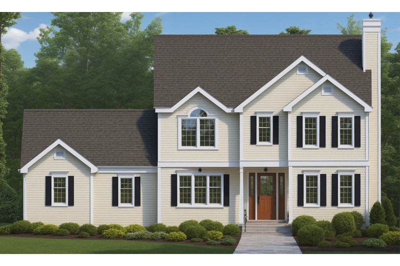 Home Plan - Colonial Exterior - Front Elevation Plan #3-335