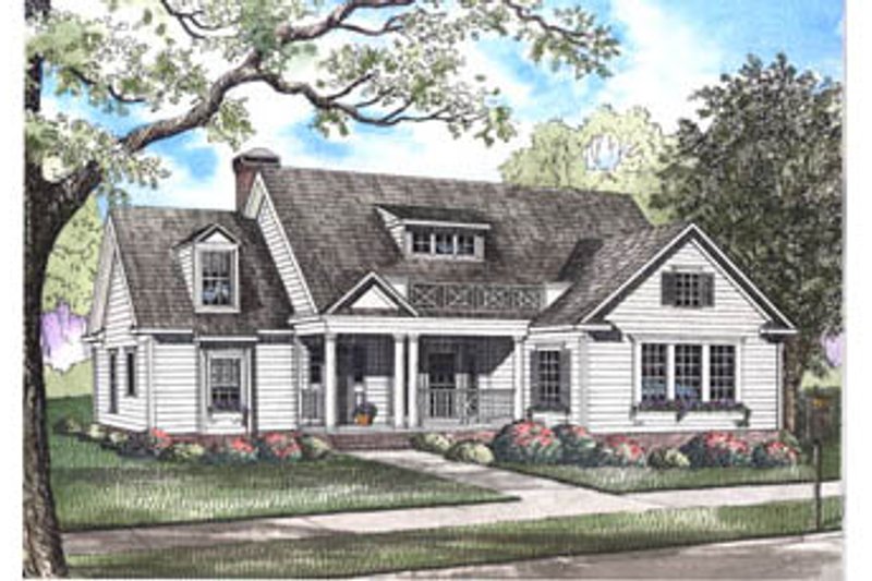 Architectural House Design - Country Exterior - Front Elevation Plan #17-2067