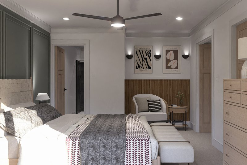 House Design - Interior - Master Bedroom 1 for Farmhouse House Plan #455-402 - 3 bed, 2.5 bath