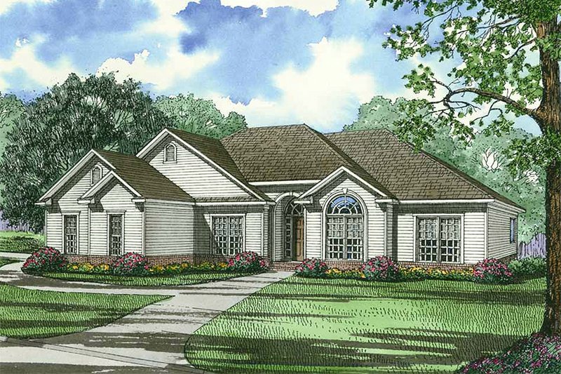 Dream House Plan - Ranch Exterior - Front Elevation Plan #17-3149