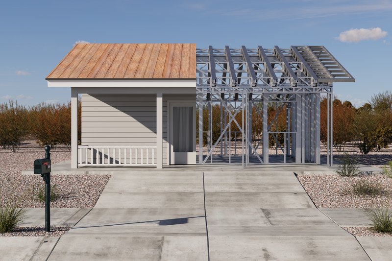 House Blueprint - Exterior - Front Elevation 6 for Farmhouse House Plan #1106-164, 1 bath