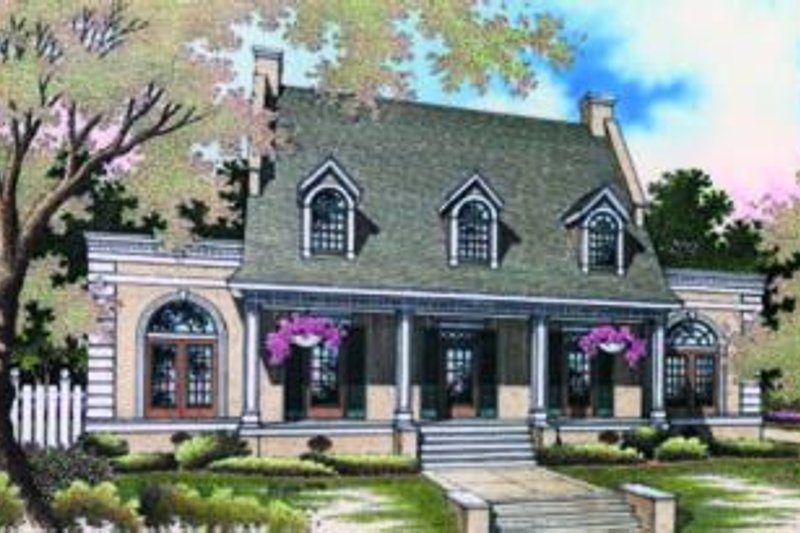 Home Plan - Southern Exterior - Front Elevation Plan #45-198