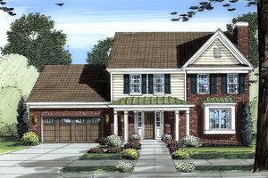 Traditional Exterior - Front Elevation Plan #46-454