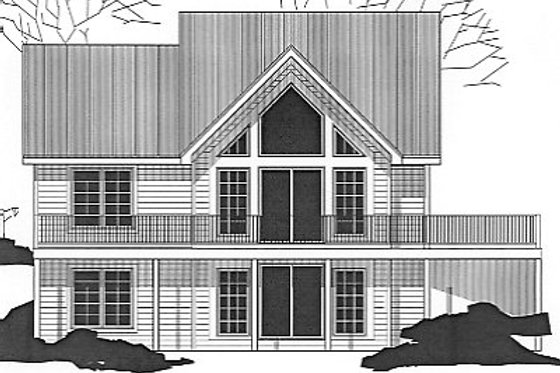 Exterior - Front Elevation House Plan #67-629 - 3 bed, 2 bath