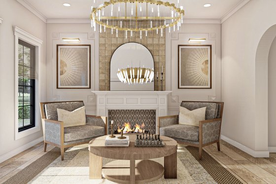 Interior - Family Room 1 for Mediterranean House Plan #455-174 - 4 bed, 3.5 bath