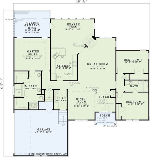 Architectural House Design - European Floor Plan - Main Floor Plan #17-1021