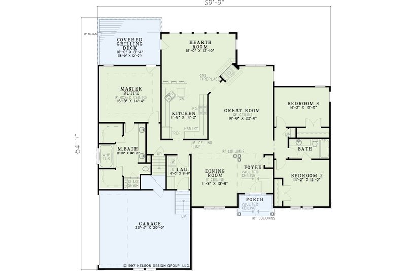 Dream House Plan - Floor Plan - Main Floor for European House Plan #17-1021 - 3 bed, 2 bath