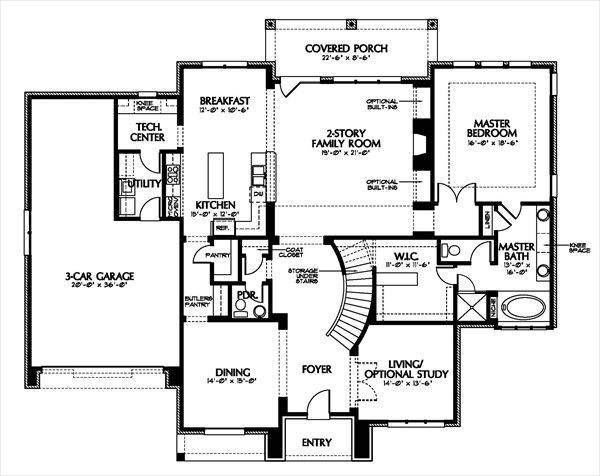 European Floor Plan - Main Floor Plan #449-4