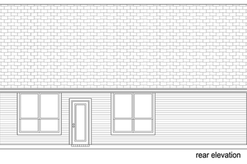 Home Plan - Exterior - Rear Elevation for Craftsman House Plan #84-526 - 3 bed, 2 bath