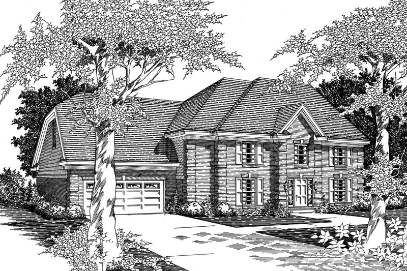 European Style House Plan - 4 Beds 2.5 Baths 2640 Sq/Ft Plan #329-122 ...