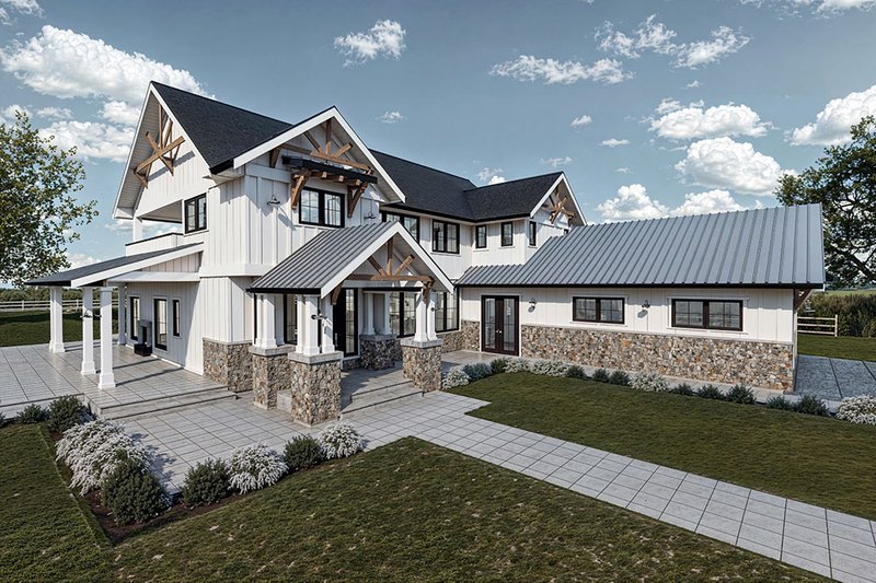 Architectural House Design - Exterior - Other Elevation for Farmhouse House Plan #1101-40 - 5 bed, 5.5 bath