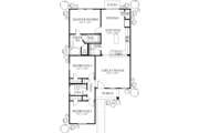 European Style House Plan - 3 Beds 2 Baths 1200 Sq/Ft Plan #80-132 