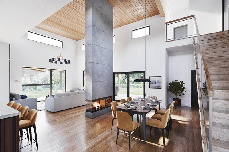 House Design - Interior - Dining Room for Modern House Plan #924-23 - 4 bed, 3.5 bath