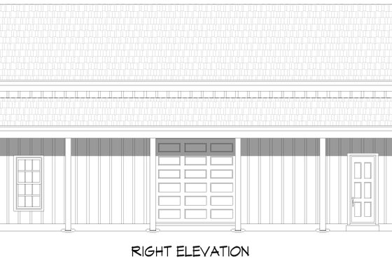 Exterior - Other Elevation 1 for Country House Plan #932-994, 1 bath