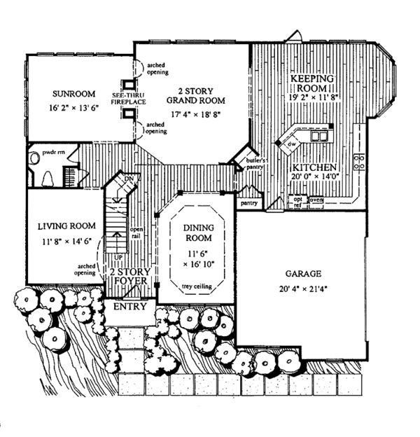 Home Plan - Traditional Floor Plan - Main Floor Plan #54-254