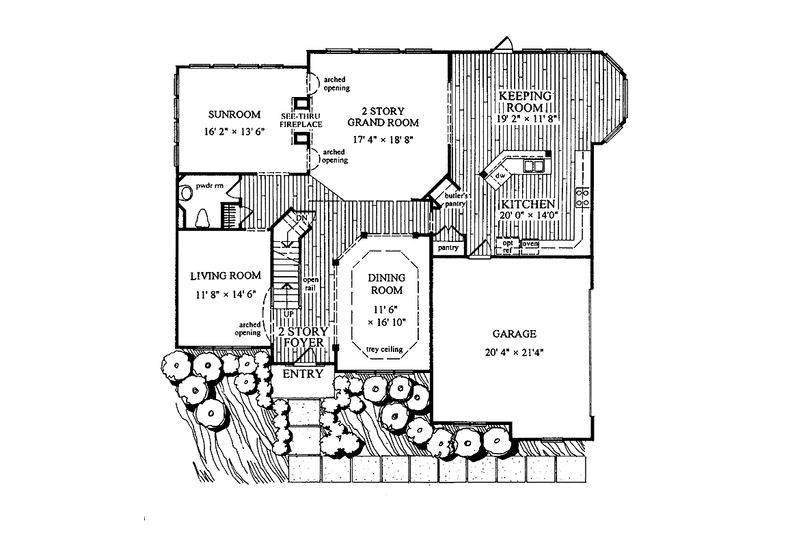 Dream House Plan - Floor Plan - Main Floor for Traditional House Plan #54-254 - 4 bed, 3.5 bath