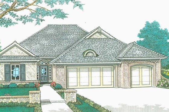 Exterior - Front Elevation for Traditional House Plan #310-294 - 3 bed, 2 bath