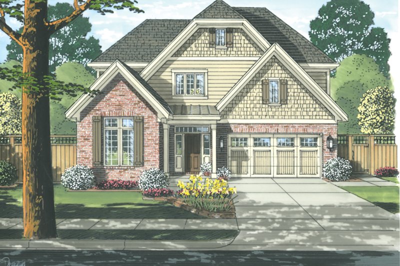 Home Plan - Exterior - Front Elevation 3 for Country House Plan #46-818 - 4 bed, 2.5 bath