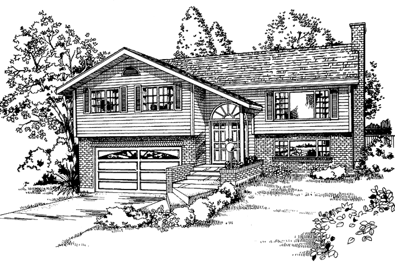 House Blueprint - Contemporary Exterior - Front Elevation Plan #47-713