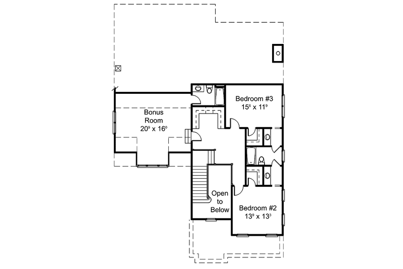 Dream House Plan - Floor Plan - Upper Floor for Classical House Plan #429-307 - 3 bed, 3.5 bath