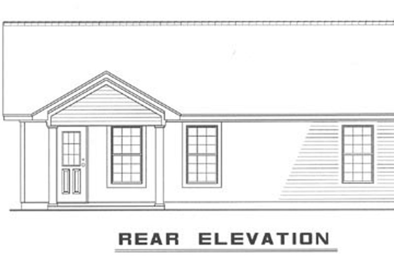House Blueprint - Exterior - Rear Elevation for Country House Plan #17-2748 - 3 bed, 1 bath