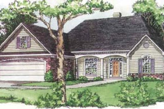 Exterior - Front Elevation for Traditional House Plan #16-151 - 3 bed, 2 bath