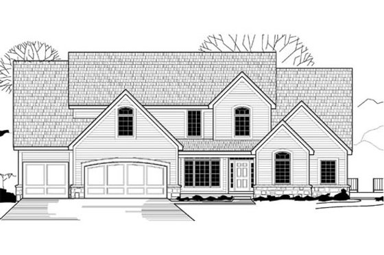 Exterior - Front Elevation for Traditional House Plan #67-889 - 3 bed, 5.5 bath