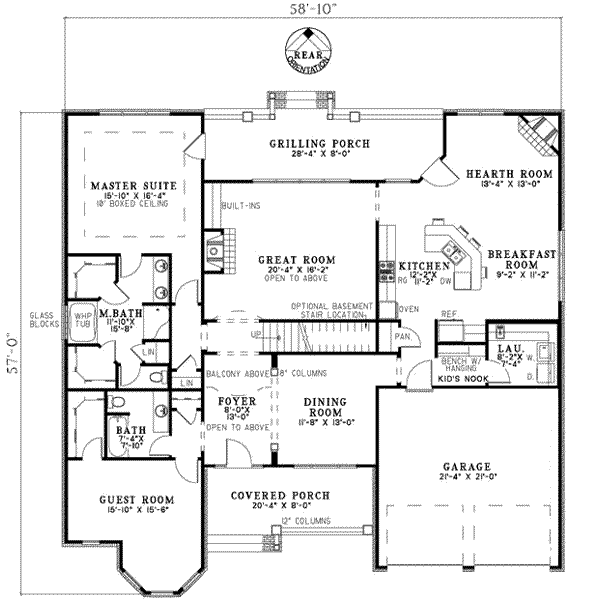 Traditional Floor Plan - Main Floor Plan #17-2132