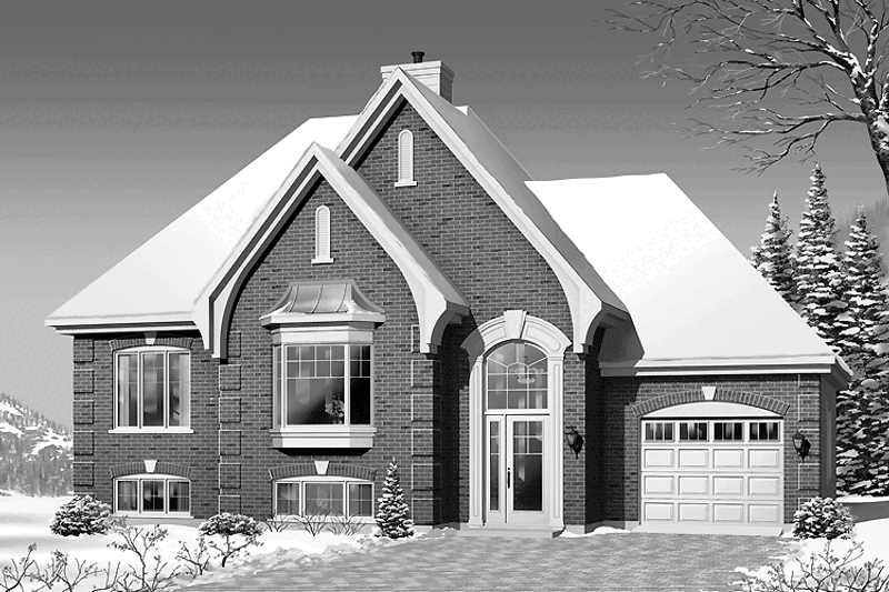 House Blueprint - Craftsman Exterior - Front Elevation Plan #23-2340