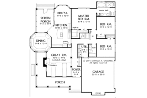 Floor Plan - Main Floor for Country House Plan #929-735 - 3 bed, 2 bath