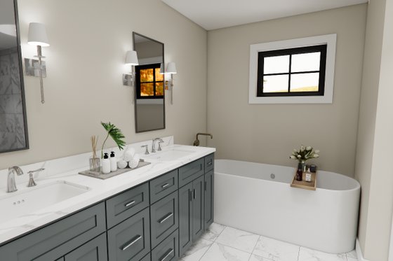 Interior - Master Bathroom 2 for Farmhouse House Plan #51-1380 - 3 bed, 3.5 bath