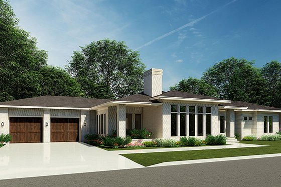 Exterior - Other Elevation for Prairie House Plan #923-209 - 4 bed, 3.5 bath