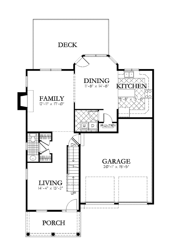 House Design - Traditional Floor Plan - Main Floor Plan #1029-57