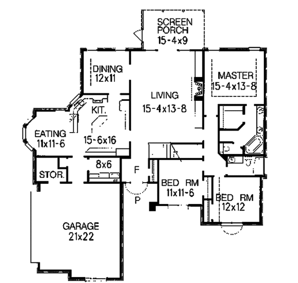 Dream House Plan - Traditional Floor Plan - Main Floor Plan #15-317