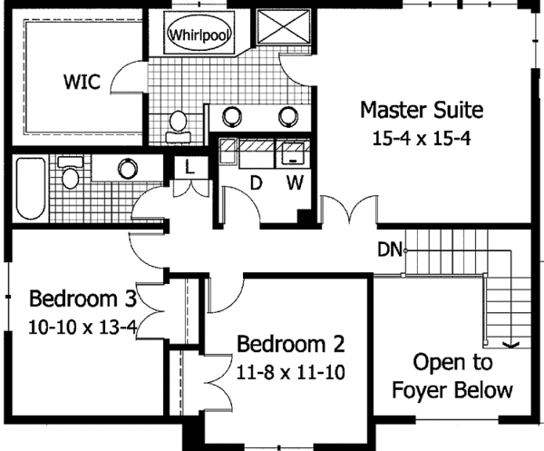 Home Plan - Traditional Floor Plan - Upper Floor Plan #51-836
