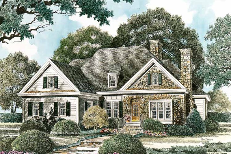 Dream House Plan - Country Exterior - Front Elevation Plan #429-332