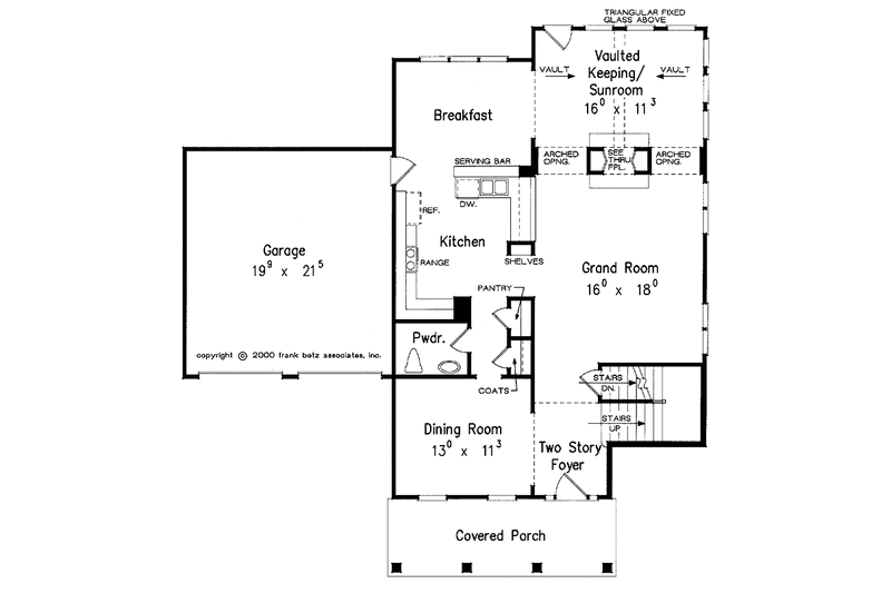 Home Plan - Floor Plan - Main Floor for Classical House Plan #927-569 - 4 bed, 2.5 bath