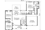 Ranch Style House Plan - 3 Beds 2 Baths 1606 Sq/Ft Plan #406-241 