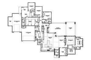 Floor Plan - Main Floor for Mediterranean House Plan #1073-24 - 4 bed, 3.5 bath